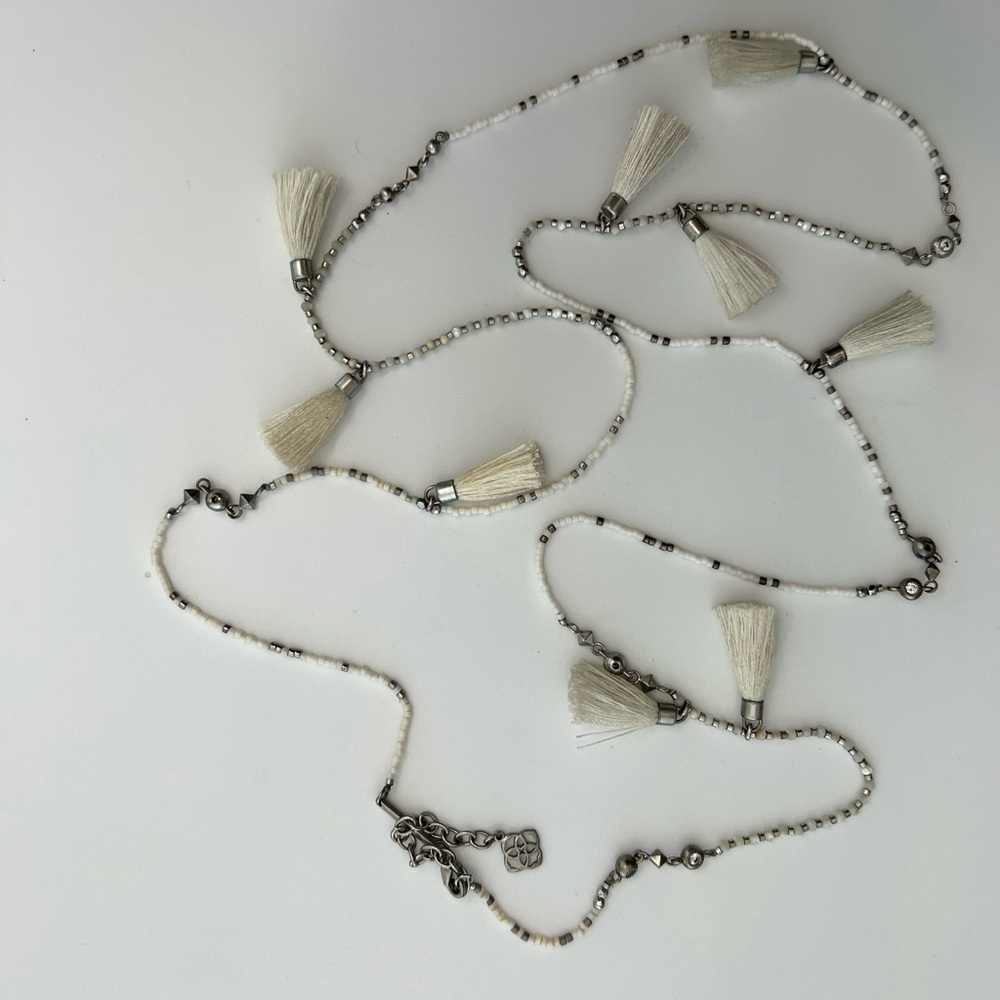 Kendra Scott Augusta Tassel Necklace Ivory